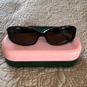 Kate Spade Black Sunglasses with Green Case